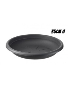 PLATO PARA MACETA 35CM ANTRACITA ARTPLAST