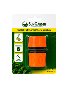 CONECTOR RAPIDO ALTO CAUDAL PARA MANGUERA 1\" SUNGARDEN