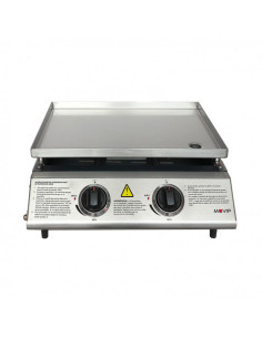 PLANCHA DE ASAR 2 FUEGOS INOXIDABLE MUVIP