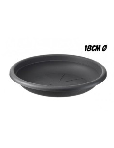 PLATO PARA MACETA 18CM ANTRACITA ARTPLAST