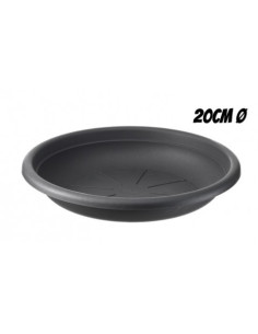 PLATO PARA MACETA 20CM ANTRACITA ARTPLAST