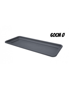 BANDEJA PARA MACETA 60CM ANTRACITA ARTPLAST