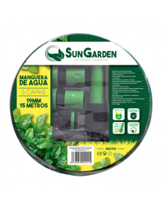 MANGUERA AGUA 5 CAPAS 19MM 15METROS SUNGARDEN
