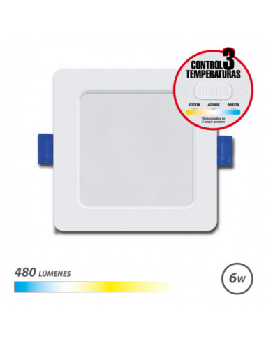 DOWNLIGHT CUADRADO 6W | 480LM | SELECTOR 3 TEMPERATURAS ELBAT