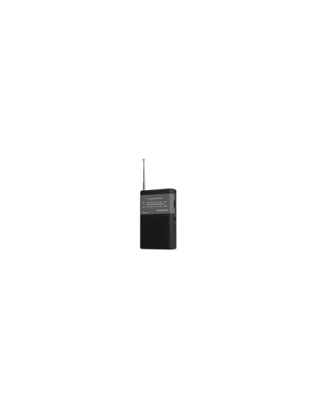 RADIO PORTATIL ANALOGICA SUNSTECH AM FM ALTAVOZ FRONTAL CONEXION PARA AURICULARES ANTENA TELESCOPICA 2XAA NEGRO RPS42BLISBK