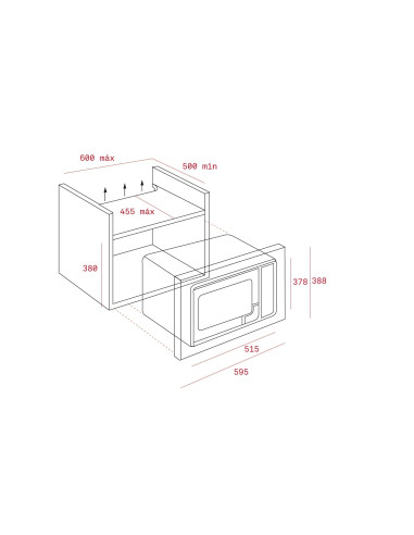 Teka MWE 255 FI Microondas integrado 25L 900 W Acero inoxidable