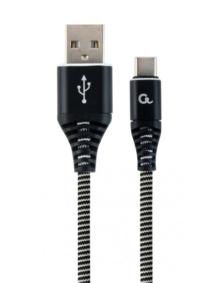 Gembird CC-USB2B-AMCM-2M-BW cable USB USB 2.0 USB A USB C Negro, Blanco