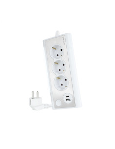 Nanocable Regleta de Sobremesa con 3 Tomas de Tierra y 2 USBÂ´s con