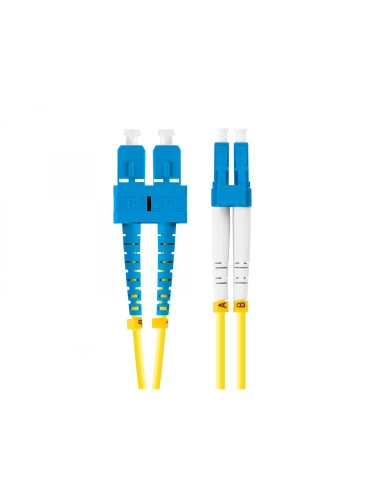 Lanberg FO-SULU-SD11-0010-YE cable de fibra optica 1 m SC/UPC LC/UPC G.657.A1 Amarillo