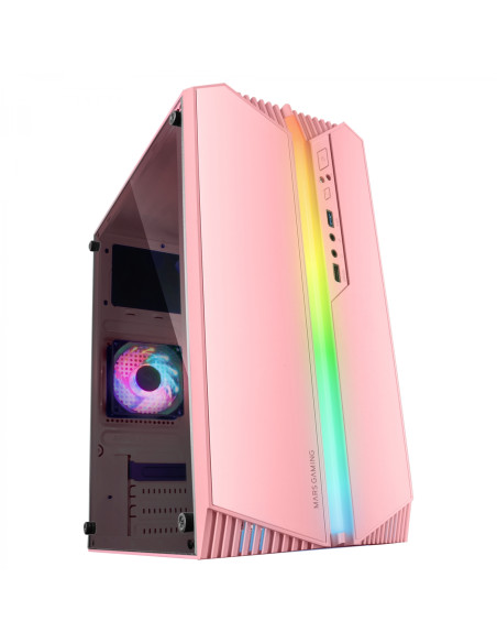 Mars Gaming MC-S1 Rosa Caja PC Compacta Gaming Micro-ATX Iluminación