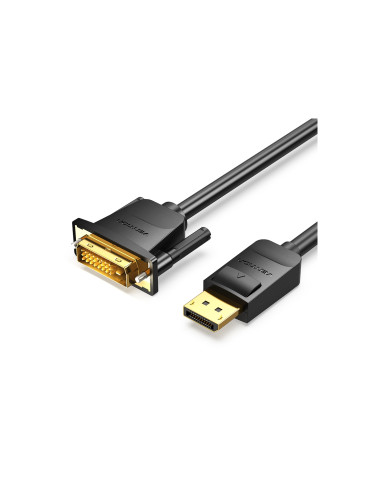 Vention Cable Conversor HAFBH/ Displayport Macho - DVI Macho/ 2m/ Negro