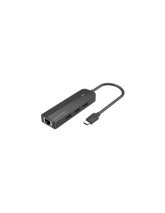 Vention Docking USB Tipo-C TGOBB/ 3xUSB/ 1xRJ45/ 1xUSB Micro B PD/ Negro