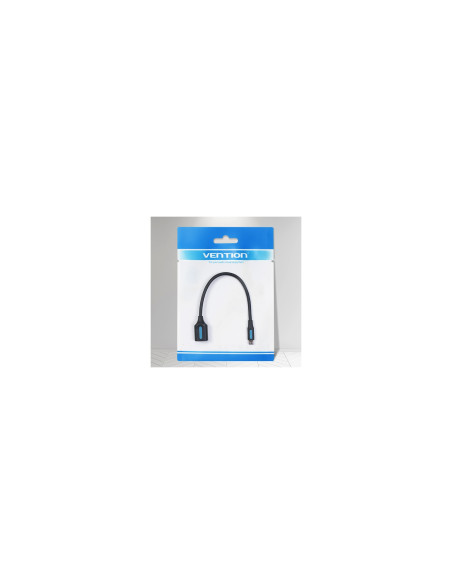 Vention Cable USB 2.0 CCUBB/ MicroUSB Macho - USB Hembra/ 480Mbps/ 15cm/ Negro