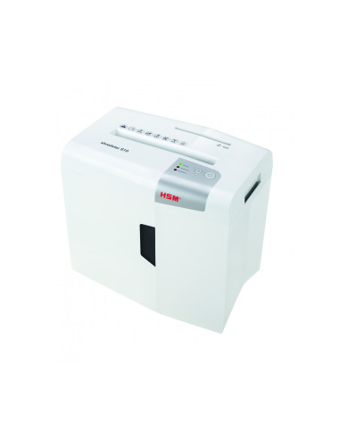 HSM S10 triturador de papel Corte en tiras 58 dB 22 cm Plata, Blanco