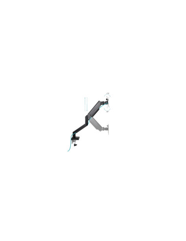 TooQ DB1334TNR-B soporte para monitor 86,4 cm (34") Escritorio Negro