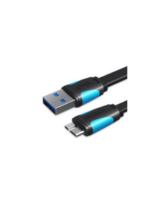 Vention Cable USB 3.0 VAS-A12-B100/ MicroUSB Macho - USB Macho/ 1m/ Azul y Negro