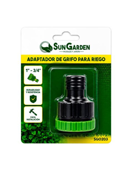 ADAPTADOR DE GRIFO 1\" - 3/4\" PARA RIEGO SUNGARDEN