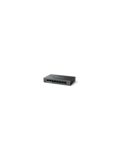 Mercusys MS108GP switch Gestionado Gigabit Ethernet (10/100/1000) Energía sobre Ethernet (PoE) Negro