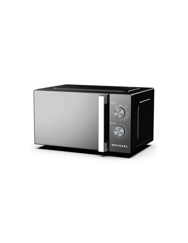 Grunkel MWG-20ESPEJO microondas Acero inoxidable, Negro Microondas con grill Encimera 20 L 700 W