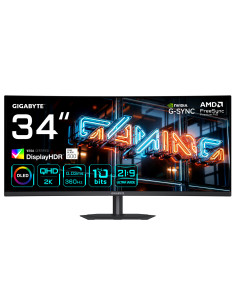 GIGABYTE MO34WQC36 Monitor Gaming Curvo 34” WQHD - 3440 x 1440,