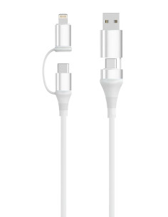 Ewent EC1075 cable USB USB 2.0 1 m USB A/USB C USB C/Lightning 0,48