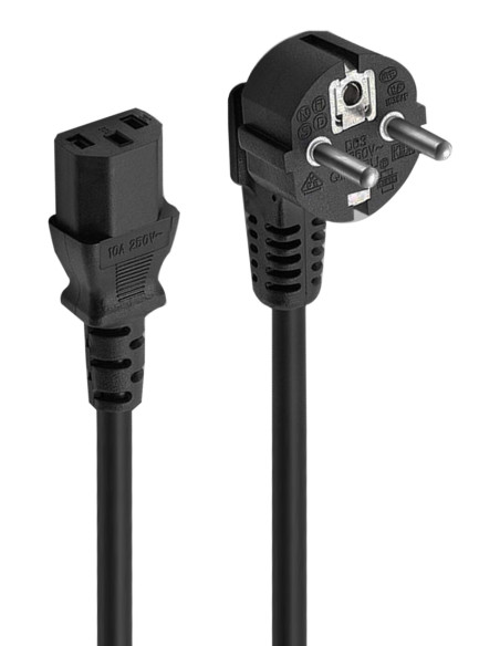 Ewent EC1920 cable de transmisión Negro 1,5 m Enchufe tipo F C13