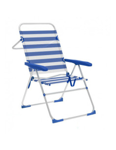 SILLA PLEGABLE 5 POSICIONES ALUMINIO 59X61X97 CON ASA