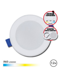 DOWNLIGHT CIRCULAR 12W | 960LM SELECTOR 3 TEMPERATURAS + SOBREPARED ELBAT