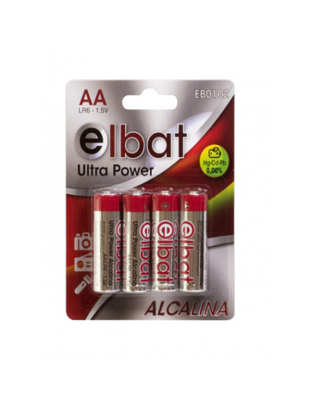 PACK 4 PCS PILAS ALCALINAS LR6/AA ELBAT