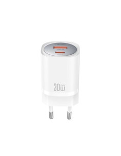 CARGADOR DE CORRIENTE CE21 30W X USB C, USB A BLANCO XO
