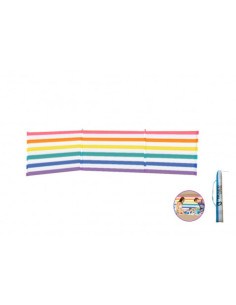PARAVIENTO DE PLAYA CON 4 PALOS ACERO CON FUNDA