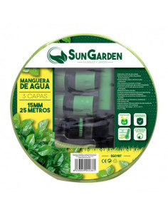 MANGUERA AGUA 3 CAPAS 15MM 25METROS SUNGARDEN