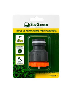 NIPLE DE ALTO CAUDAL PARA MANGUERA 1\" SUNGARDEN