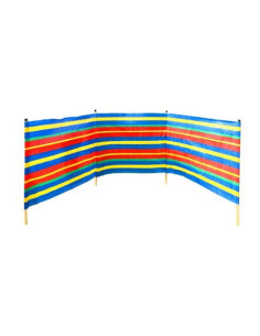 PARAVIENTO DE PLAYA CON BARRAS DE MADERA