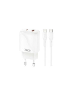 CARGADOR USB+USB-C 20W L158 CON CABLE TIPO C BLANCO XO