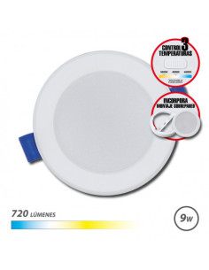 DOWNLIGHT CIRCULAR 9W | 720LM SELECTOR 3 TEMPERATURAS + SOBREPARED ELBAT