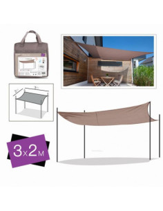 TOLDO RECTANGULAR 2X3 METROS TOPO + BOLSA