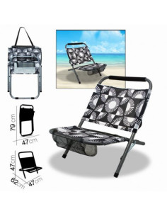SILLA DE PLAYA GEOMÉTRICO 62X47XH47CM