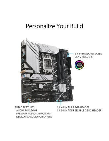 PLACA BASE ASUS B760M-A WIFI D4 M-ATX DDR4 HDMI + DP