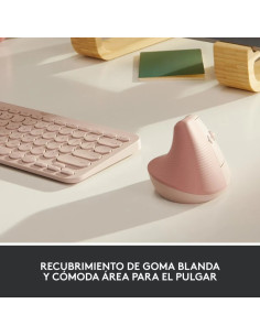 RATON LOGITECH LIFT VERTICAL WIRELESS ERGONOMIC 4000DPI 5 BOTONES ROSE 2