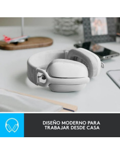 AURICULARES + MICROFONO LOGITECH ZONE VIBE 100 BLUETOOTH 5.2 WHITE 2