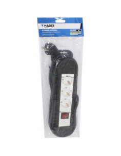 BASE MULTIPLE 3 TOMAS CON INTERRUPTOR MADER 2