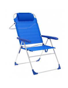 SILLA PLEGABLE 5 POSICIONES ALUMINIO 67X66X99CM CON COJÍN Y ASA