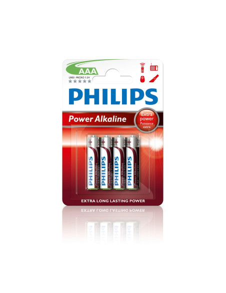 PILAS PHILIPS AAA POWER ALKALINE 4 UDS LR03P4B/10
