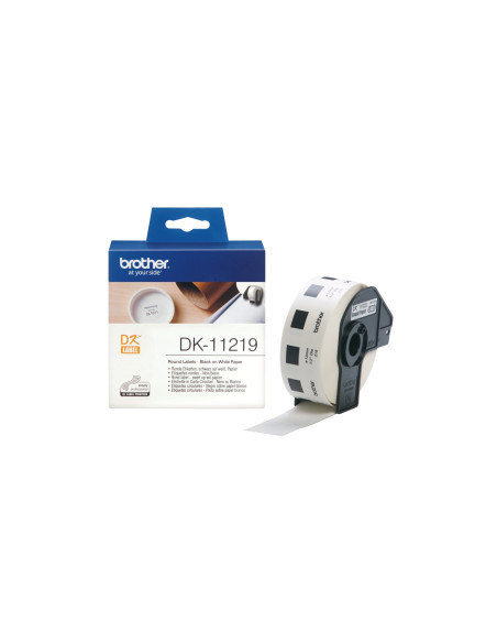 ETIQUETAS BROTHER DK11219 CIRCULARES 12mm 1200UD