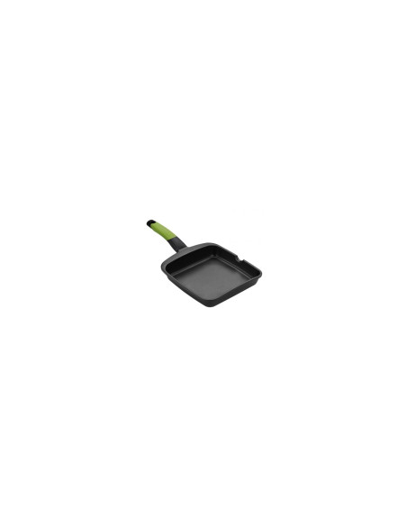 ASADOR GRILL PRIOR LISO BRA ALUMINIO FUNDIDO TEFLÍ“N ANTIADHERENTE MANGO ERGONÍ“MICO CON SILICONA A121459