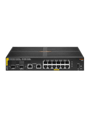 Hewlett Packard Enterprise Aruba 6100 12G Class4 PoE 2G/2SFP+ 139W Gestionado L3 Gigabit Ethernet (10/100/1000) EnergÍ­a sobre E