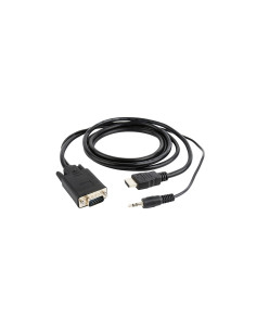 Gembird A-HDMI-VGA-03-6 adaptador de cable de vÍ­deo 1,8 m HDMI tipo A (Estándar) VGA (D-Sub) + 3,5mm Negro