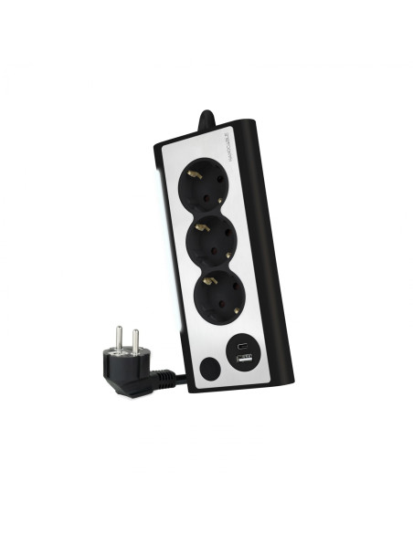 Nanocable Regleta de Sobremesa con 3 Tomas de Tierra y 2 USBÂ´s con