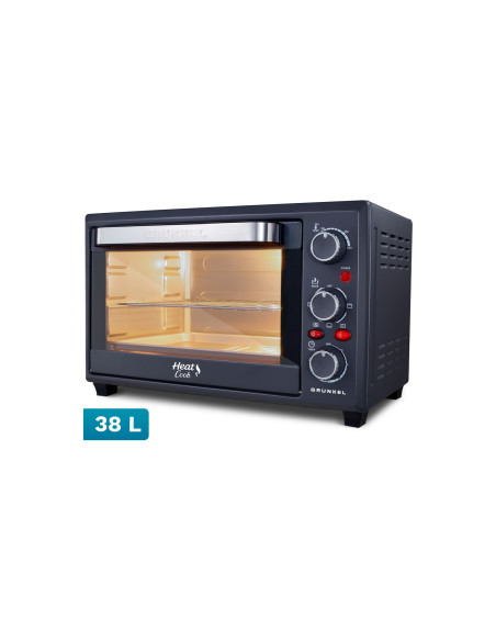 Grunkel HR-38PRO horno 38 L 2000 W Negro, Acero